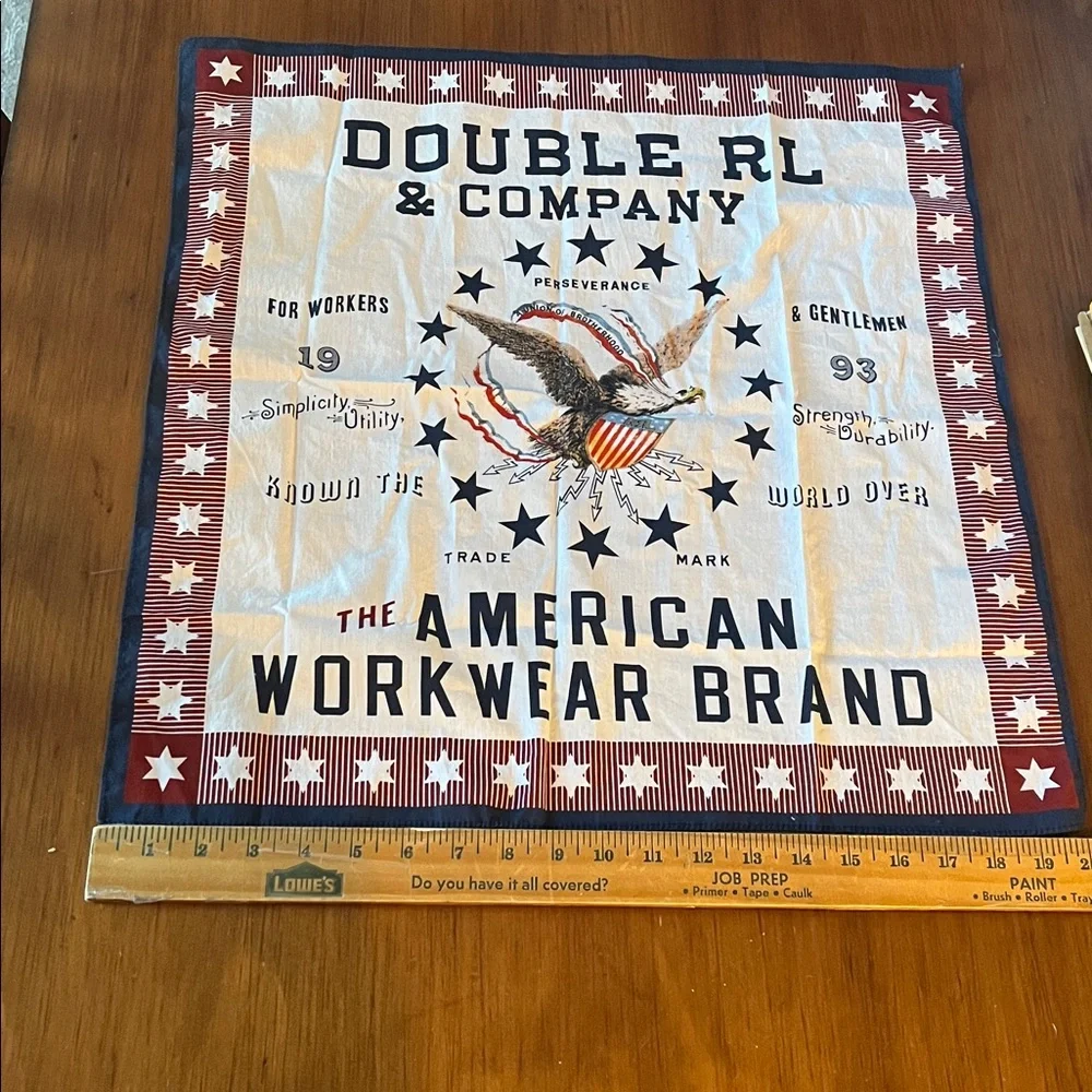 Double RL RRL Ralph Lauren Bandanna Scarf Union Workers Eagle American Workwear